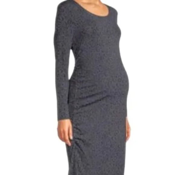 Time & Tru NWT Long Sleeve Maternity Dress Animal Print 680 - Picture 4 of 7